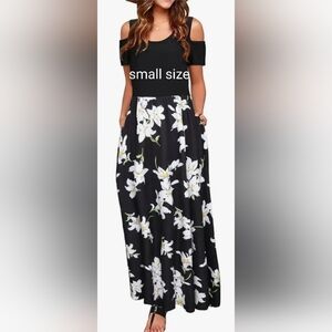 Floral Black Maxi Skirt